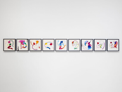 La Chola Poblete, Melancolía del futuro, vista de exhibición. Cortesía de Galería Travesía Cuatro