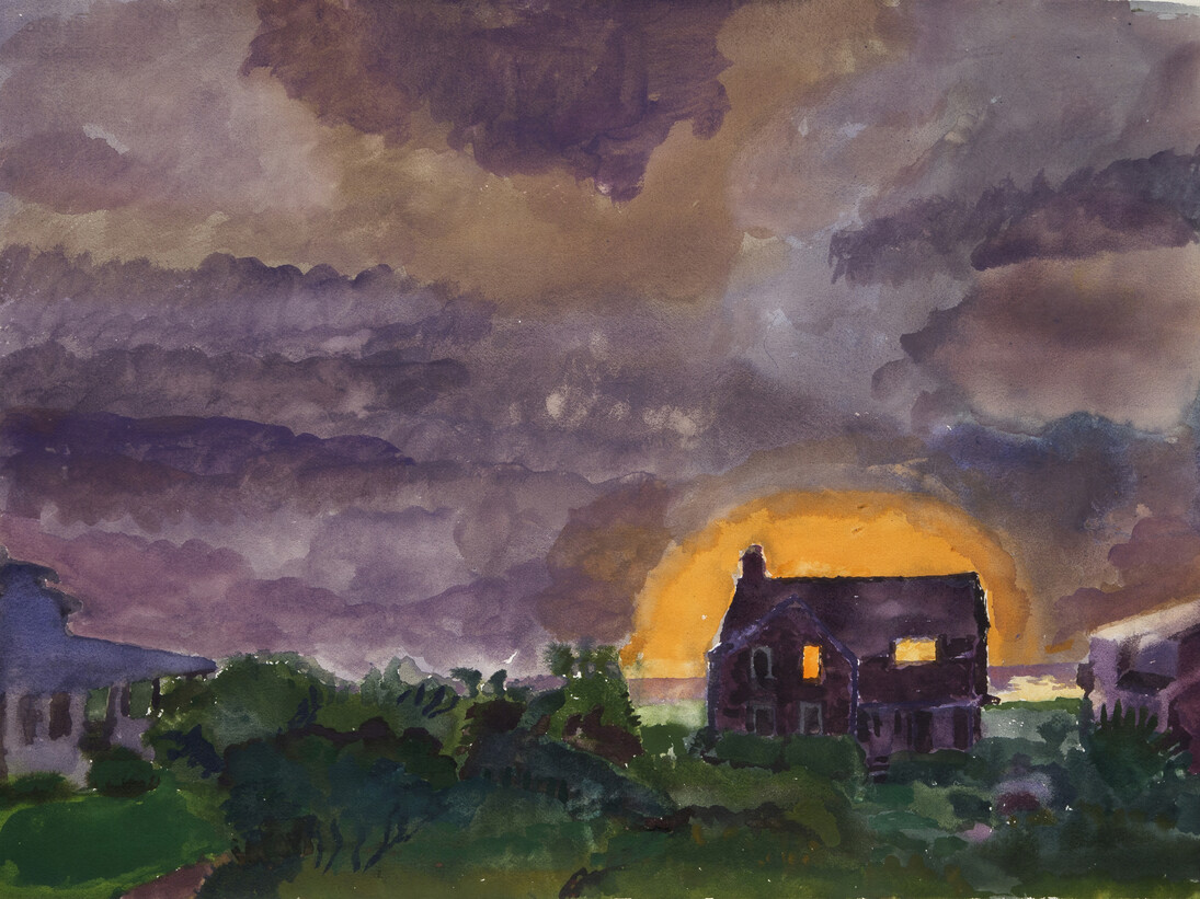 Graham Nickson, Sun Within the House II, 2014, Watercolor on paper, 22 x 30 inches