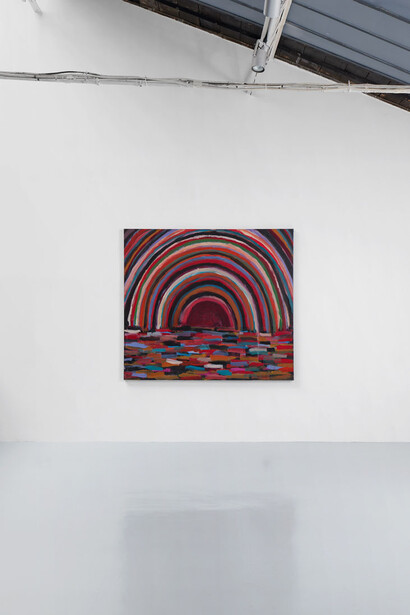 Tobias Spichtig, When a joke becomes a prayer, exhibition view. Courtesy of Galerie Hussenot