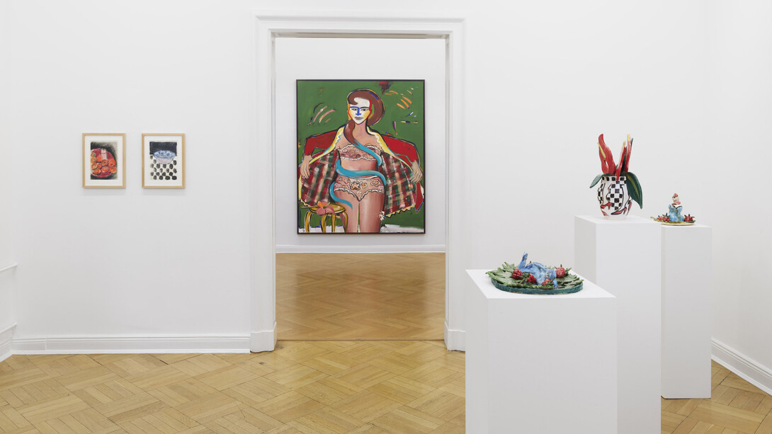 Elvira Bach, So rot, so rot (So red, so red), exhibition view. Courtesy of Galerie Friese