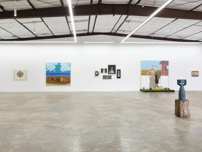 Llyn Foulkes, Time’s witness, exhibition view. Courtesy of The Pit Gallery