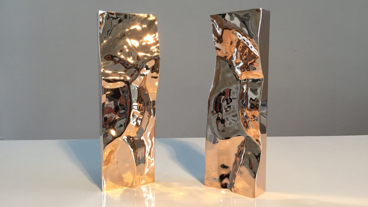 Daniel Chadwick, Come Again, 2015, 8 micron gold-plated bronze, 38mm x 66mm x 190mm (high)
© Daniel Chadwick; photo: Chadwick Studio; courtesy Dadiani Fine Art
