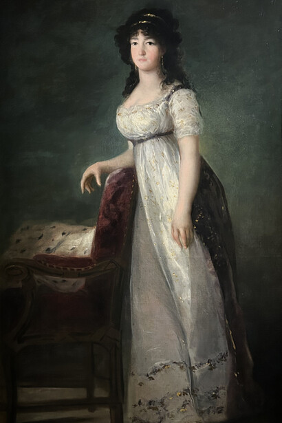 The portrait of the Marchioness of Lazán is an oil on canvas painting from 1804 by Francisco de Goya, preserved in a private collection