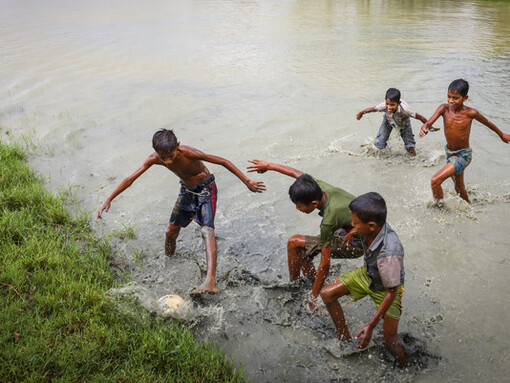 GMB Akash. 'Flood Football'