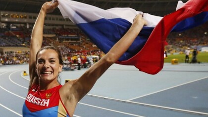 La atleta rusa Yelena Isinbáyeva, dos veces campeona olímpica