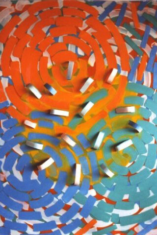 Georgeta Stefanescu, Remous, Tecnica mista su plastica, cm. 92 x 81 