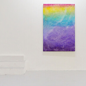 Cosmic Love Affair, 2021 Popper, cialis and tempera on canvas 150x100x3,5 cm | 59x39½x½ inches 