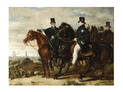 The Duke of Wellington showing the Prince Regent (later George IV) the battlefield of Waterloo by Benjamin Robert Haydon c. 1844, Wellington Collection, Stratfield Saye House © Stratfield Saye Preservation Trust