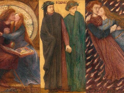 Dante Gabriel Rossetti. Paolo e Francesca da Rimini, 1855
