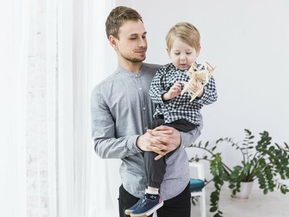 A single father and his son, a family type that continues to increase in today's society