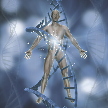3d render of a medical background with male figure