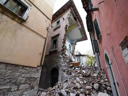 La zona rossa del terremoto a Visso