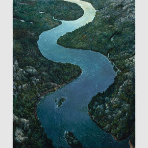 Chester Arnold, Tributaries, 2023. Oil on linen, 72 x 60 inches. Courtesy of the artist and Catharine Clark Gallery