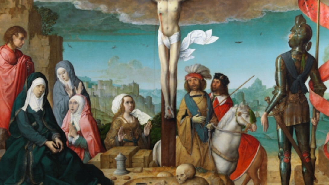 The Crucifixion, 1509 - 1519. Oil on panel, 123 x 169 cm. Courtesy of Museo del Prado