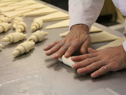 Préparation de croissants