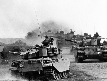 Tropas de Israel durante la guerra de Yom Kipur