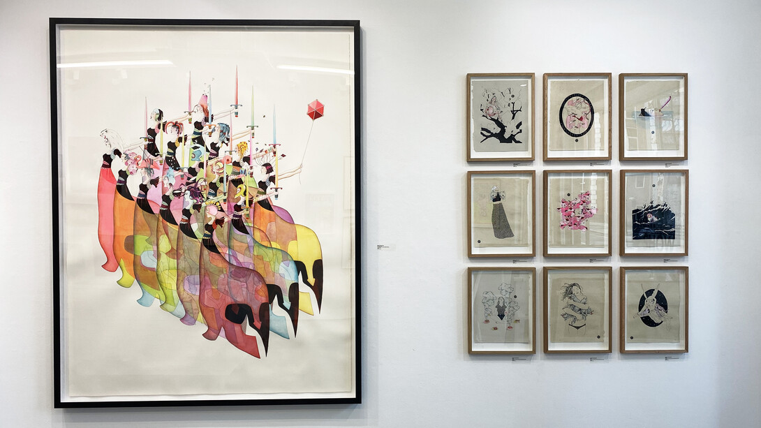 The ArcherLebourgeoisMichaelsPopeSmallhornWilson Show, exhibition view. Courtesy of Jealous Gallery 
