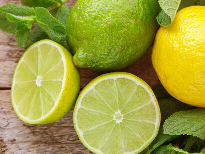 Limones del «Citrus × aurantifolia» y el «Citrus × limon»