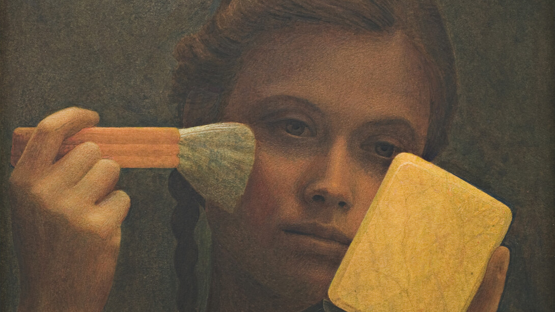 Graham Little, Untitled (Yellow Mirror), 2014, Gouache and colour pencil on paper, Unframed: 20.8 x 26.4 cm / 8 1/4 x 10 3/8 ins, Framed: 51.1 x 54.7 x 3.9 cm / 20 1/8 x 21 1/2 x 1 1/2 ins, Copyright the artist, Courtesy Alison Jacques Gallery, London, Photo: Michael Brzezinski