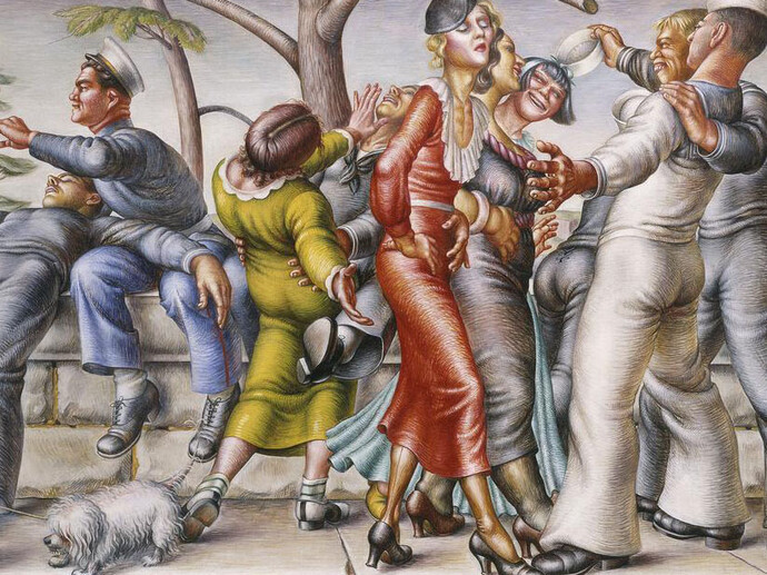 Paul Cadmus - "'The Fleet's In", dettaglio