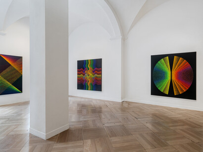 Julio Le Parc,1958 → 2023, exhibition view Galleria Continua, San Gimignano, Italy. Photo by Ela Bialkowska, OKNO Studio, 2023