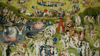 Hieronymus Bosch; El jardín de las delicias, s. XV, Museo del Prado, Madrid (detalle del panel central)