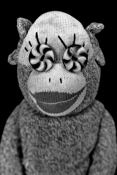 Arne Svenson, Sock monkey 173 (detail), 2002. Courtesy of Robert Klein Gallery