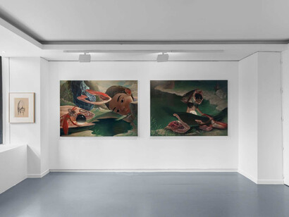 Roby Dwi Antono, Tilik belik. Visiting the ailing spring, vue d’exposition. Avec l’aimable autorisation de la galerie Almine Rech