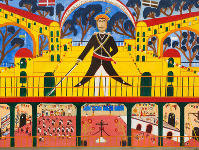 Minium Cayemitte, untitled (DON’T TAKE CARE ABOUT BIBLE: I GIVE MONEY AND POWER!) (1947)  // Courtesy The Gallery of Everything © Minimum Cayemitte 