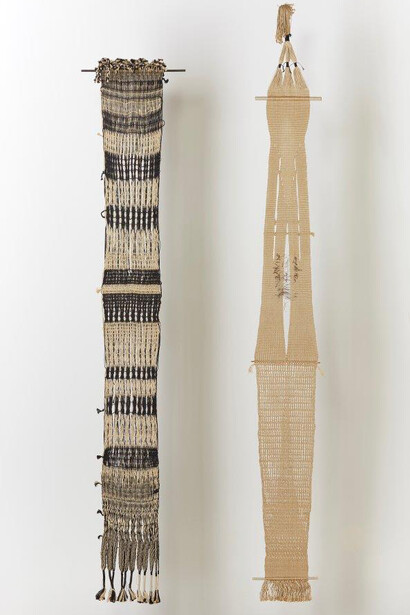 Lenore Tawney, (left) The Judge, 1961; (right) The Bride, 1962. Courtesy of John Michael Kohler Arts Center