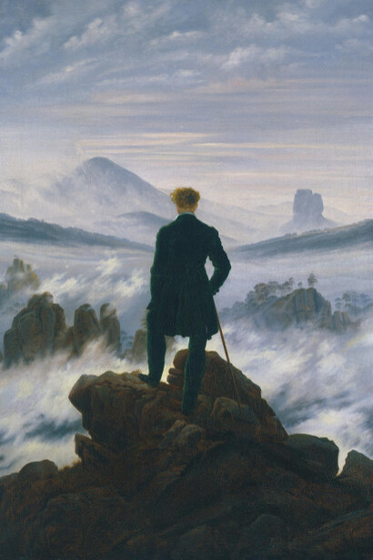 Caspar David Friedrich, Wanderer über dem Nebelmeer, um 1817
