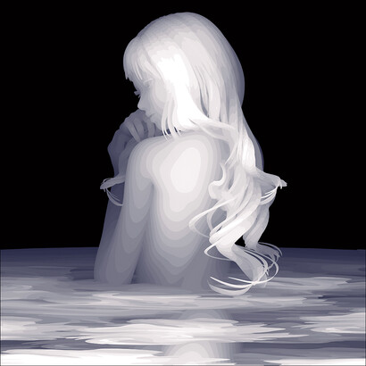 Kazuki Takamatsu, Loneliness, 72.7 x 72.7 cm, acrylic, acrylic gouache, medium, gesso, giclee on tarpaulin, dorothycircusgallery