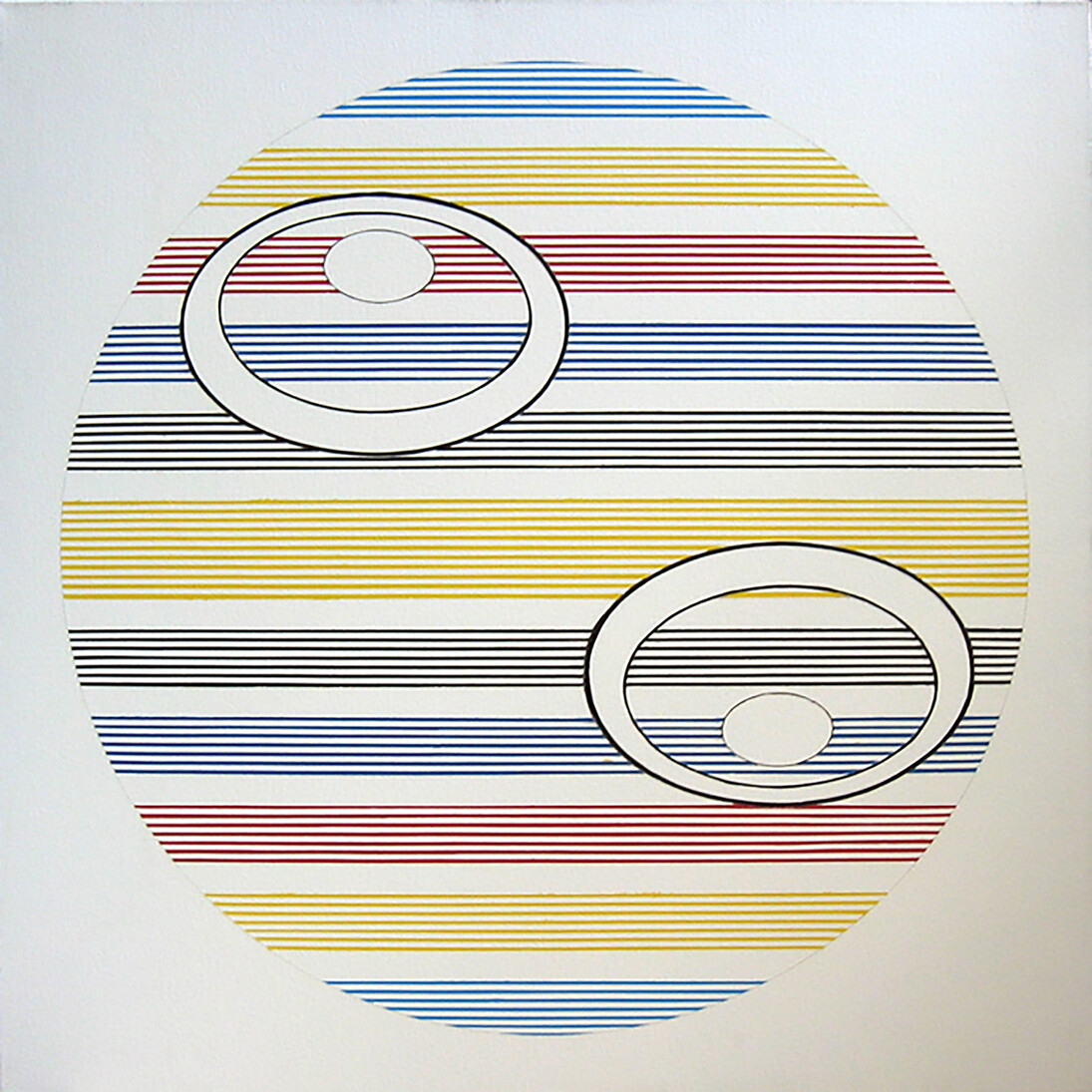 Nassos Daphnis, EME 8-94, 1994, Acrylic on Canvas, 35" x 35"