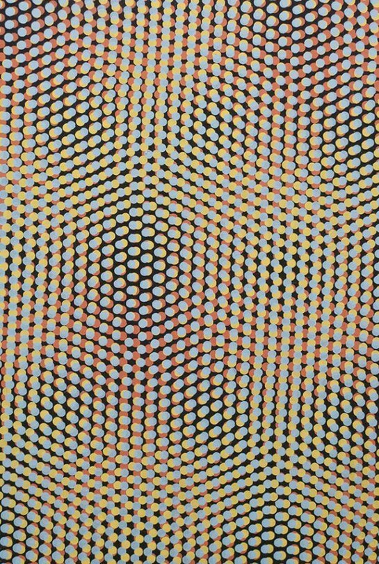 Julie Oppermann, dmk1404, 2014, Acrylic on panel, 23.5 x 19.75 inches. Courtesy of Joshua Liner Gallery