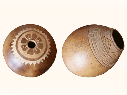 Verónica Navas González; Osa Mayor, instalación: jícaras y yute, 2023 (detalle)