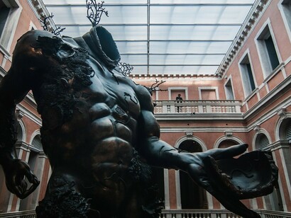 Damien Hirst.  Demon with Bowl (Exhibition Enlargement), painted resin, 2014