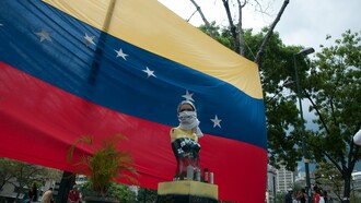 Imagen de las protestas contra el gobierno de Nicolás Maduro en 2014 en Caracas, Venezuela
