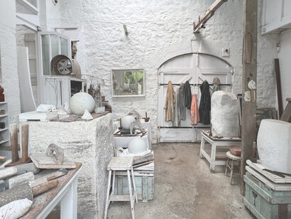 The Barbara Hepworth Museum and Sculpture Garden in St Ives, Cornwall preserves the 20th-century sculptor Barbara Hepworth's studio and garden much as they were when she lived and worked there, Barnoon Hill, United Kingdom