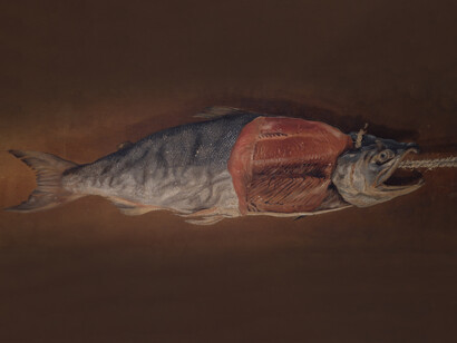Takahashi Yuichi; «Salmón» (1887)