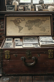 An old attic filled with a treasure chest of historical photographs and handwritten letters