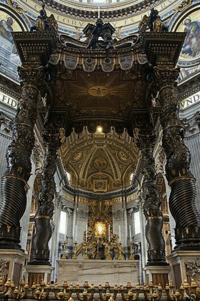 St. Peter's Baldachin by Gian Lorenzo Bernini, Italy