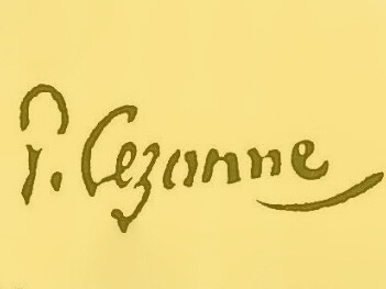 La firma del pittore Paul Cézanne