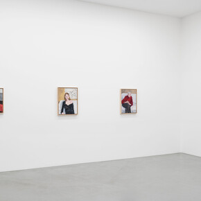 Jean-Philippe Delhomme, Model resting, vue de l'exposition. Avec l'aimable courtoisie de la Galerie Perrotin