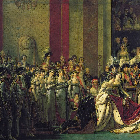 Jacques-Louis David, "L'incoronazione di Napoleone", (1805), particolare