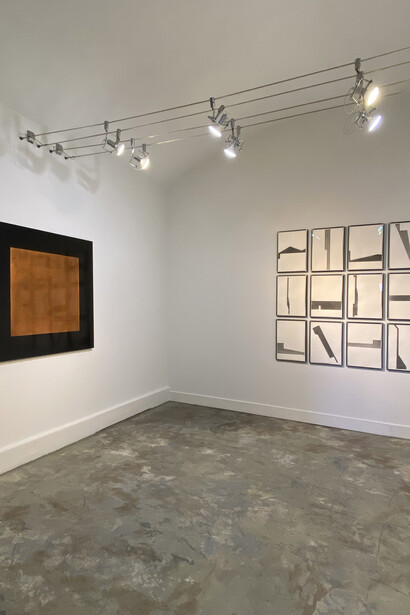 Riccardo De Marchi, Paolo Serra, and Marco Tirelli, Luce trattenuta, exhibition view. Courtesy of Marcorossi Artecontemporanea