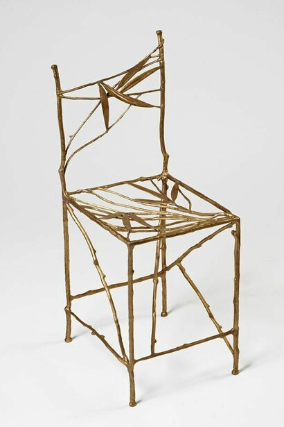 Claude Lalanne (b. 1924), Chaise Feuilles Bamboo (Droite), 2009/2010, Bronze, 75 x 33.5 x 29 cm; (29 1/2 x 13 1/4 x 11 3/8 in.), Edition of 8 + 4 AP, Copyright the artist, Courtesy Ben Brown Fine Arts 