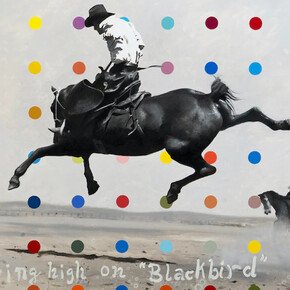 Geoffrey Gersten, Flying high on blackbird. Courtesy of Altamira Fine Art Gallery