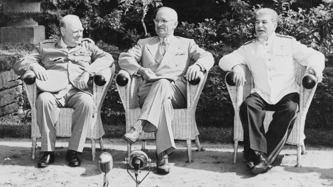 Churchill, Truman y Stalin en Potsdam (1945)