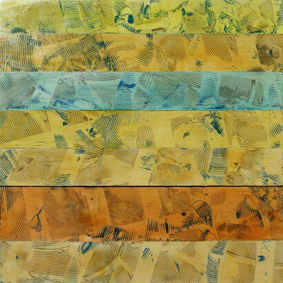 Andrew Glass, Shicheng, Oil on Birch Panel, 30" x 30" x 2"