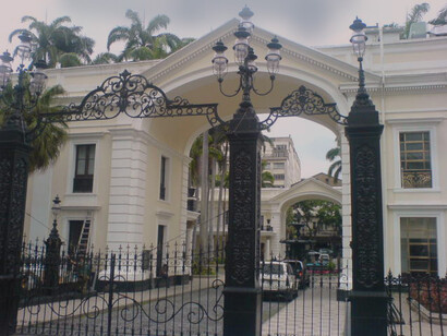 Entrada al Congreso Nacional de Venezuela en Caracas